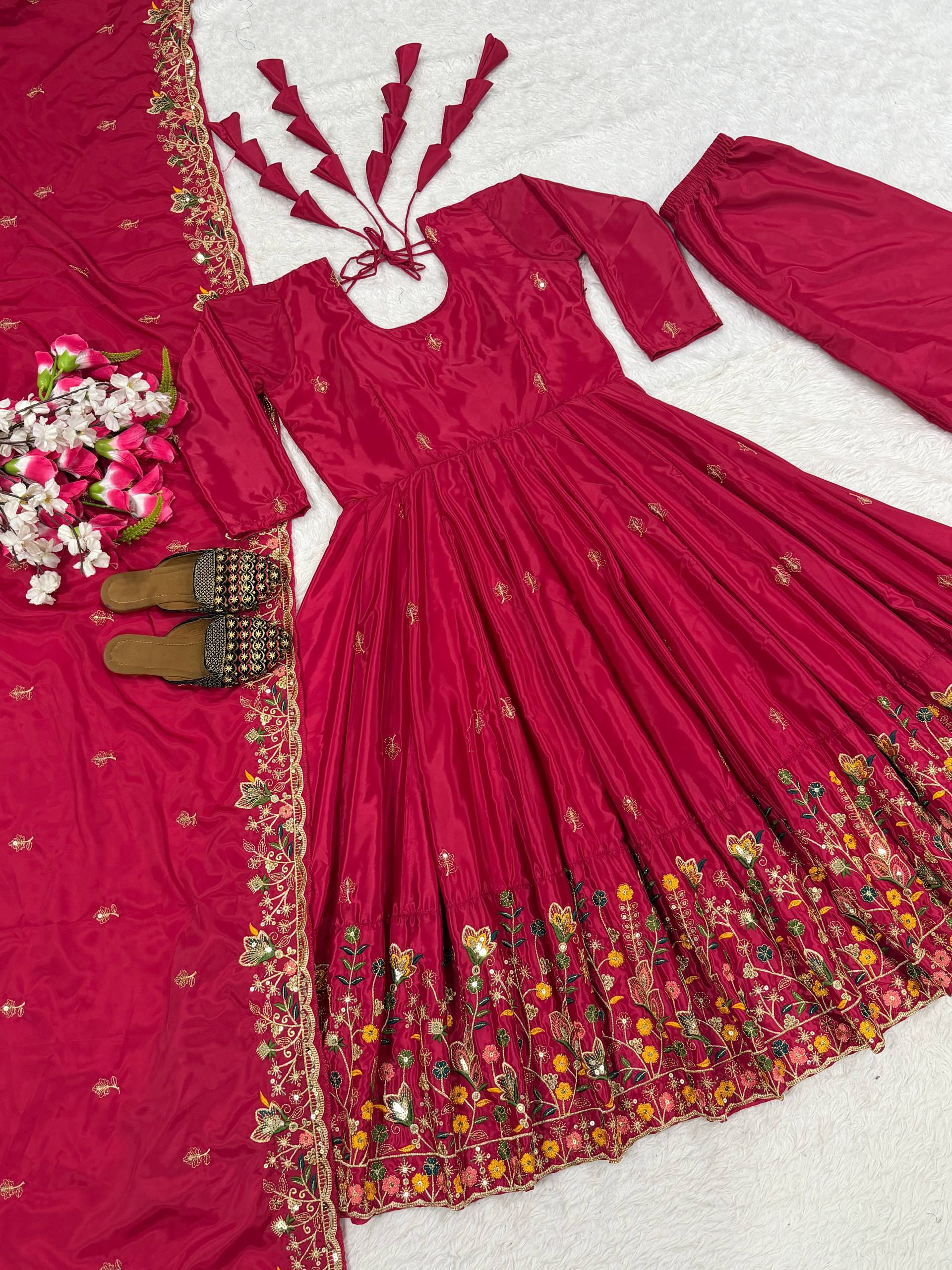 The Radiant Mustard Botanical-Hem Anarkali